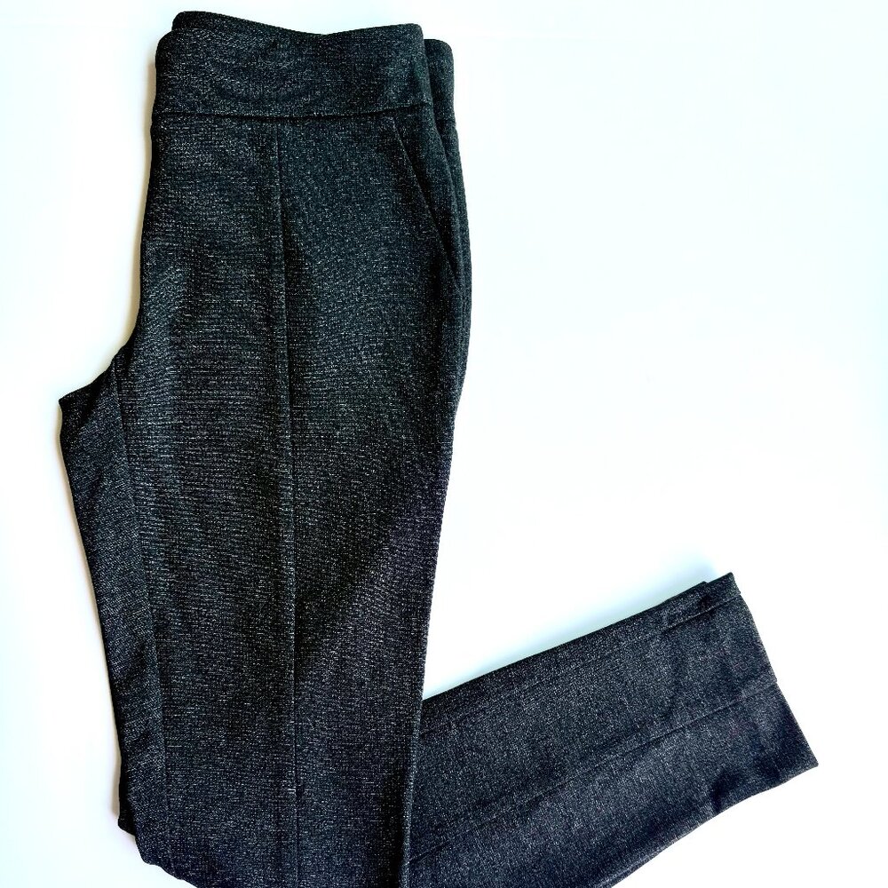 NWT Hilary Radley Charcoal Deep Grey Pull On Dress Pant Tapered Leggings  Small